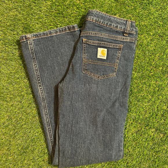 Vintage Carhartt Women's Jeans - Dark Wash - Picture 6 of 6